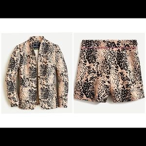 J. Crew Matching Set Linen Blazer & Shorts NEW